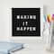 6 Pack: 8" x 8" Black Felt Letter Board by Make Market®